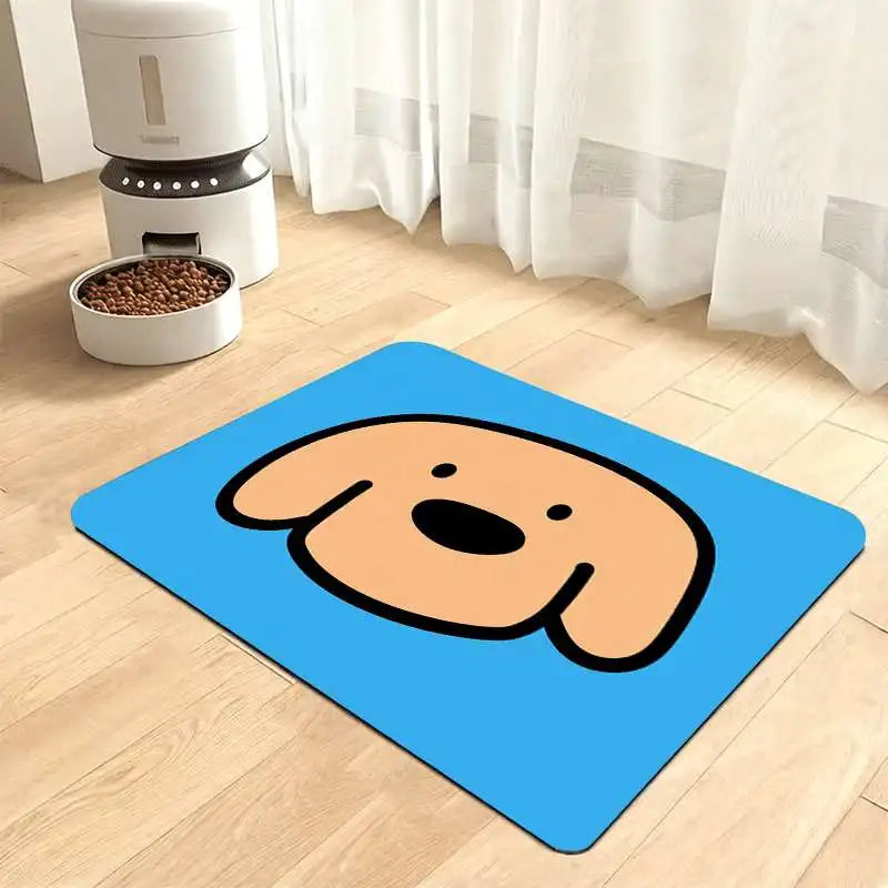 Non-Slip Pet Feeding Mat – Washable Anti-Spill Food & Water Placemat