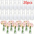 Clear Striped Decorative Vase – Modern Flower Vase for DIY Arrangements & Table Decor