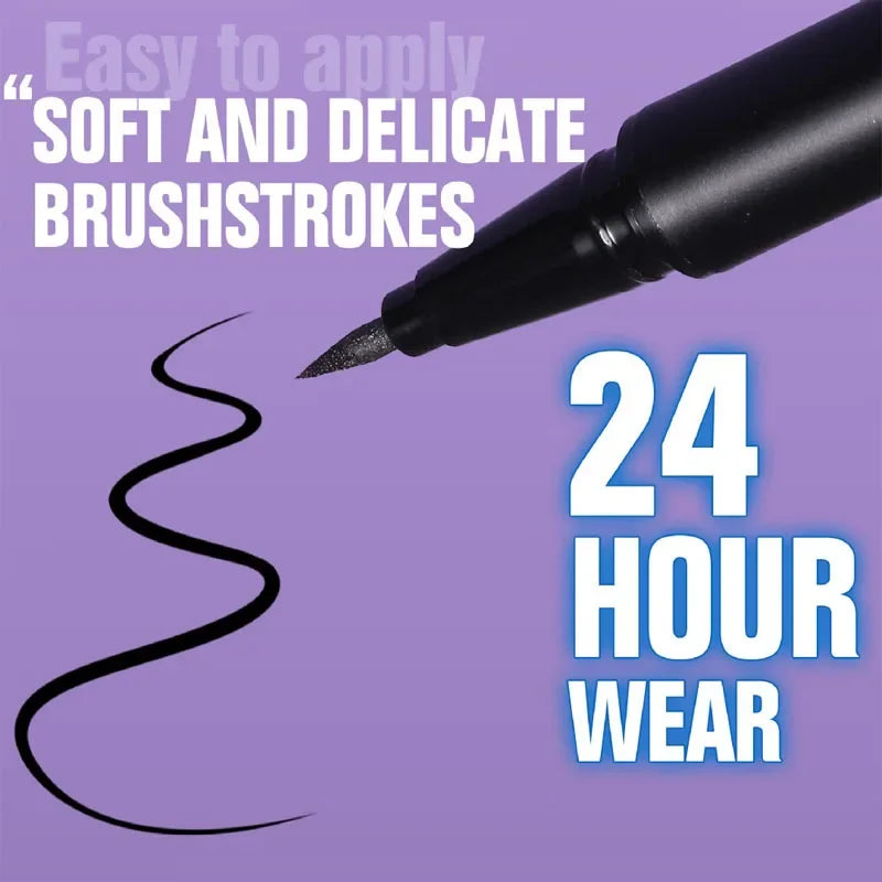 Eyeliner Liquide Diamant — brillant, waterproof, séchage rapide, fini métallique argent et or, perlé, effet soyeux, illumine le regard