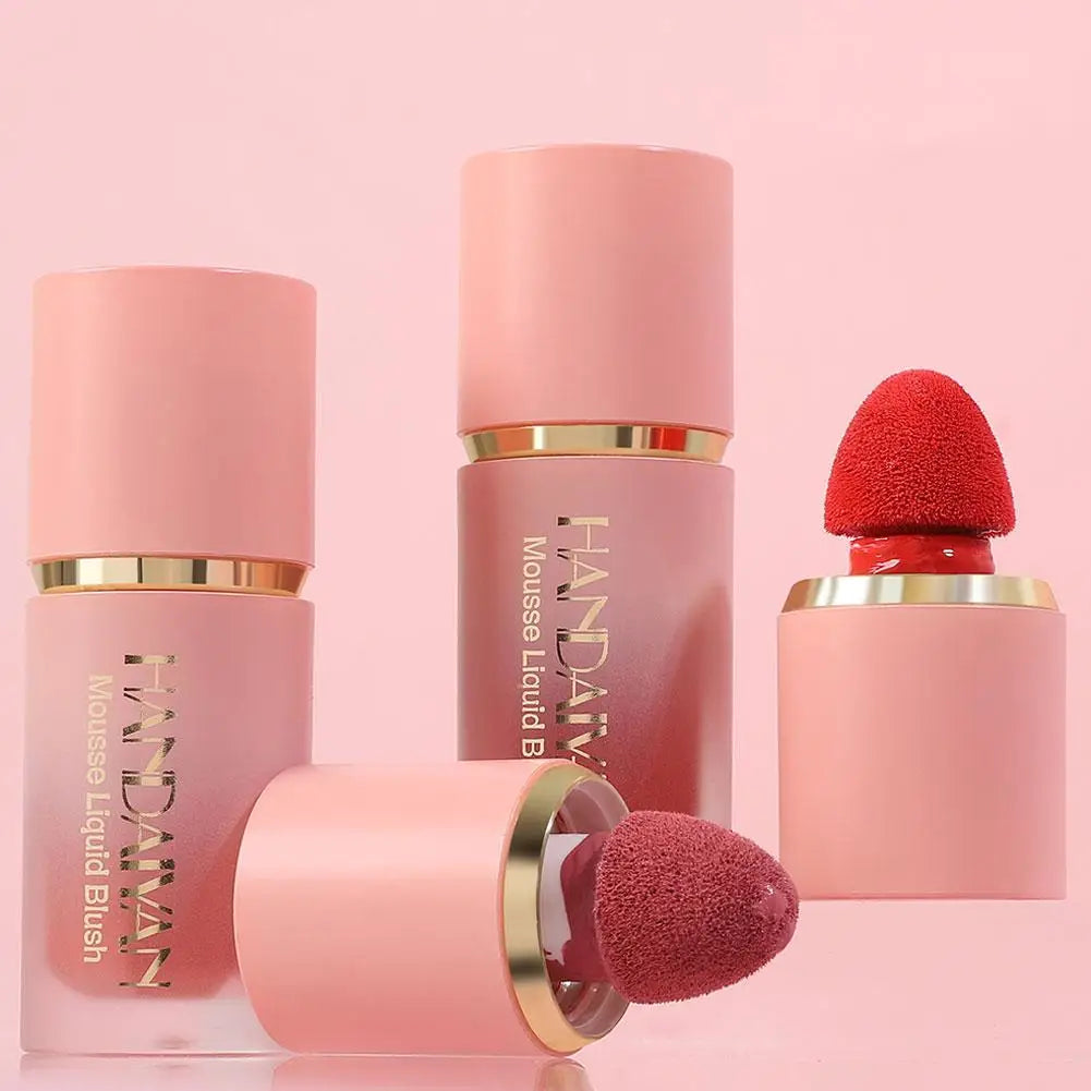 Blush stick crème liquide – Avec applicateur coussin, pour joues – Blush léger et facile à appliquer, maquillage confortable