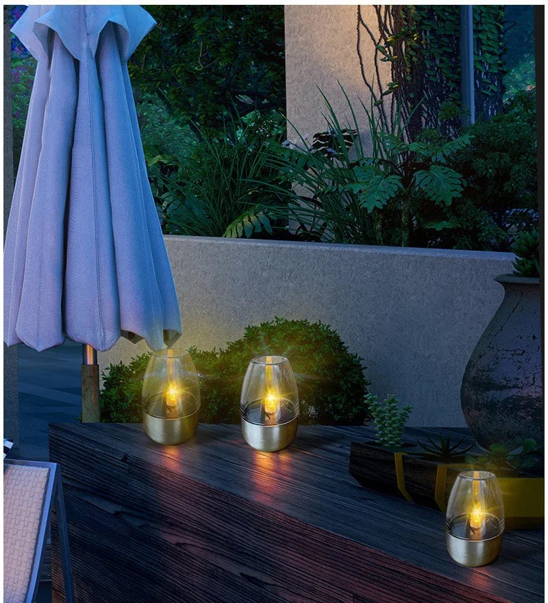 Solar LED Flameless Candles – Waterproof Outdoor Candle Lights for Garden & Wedding Decor