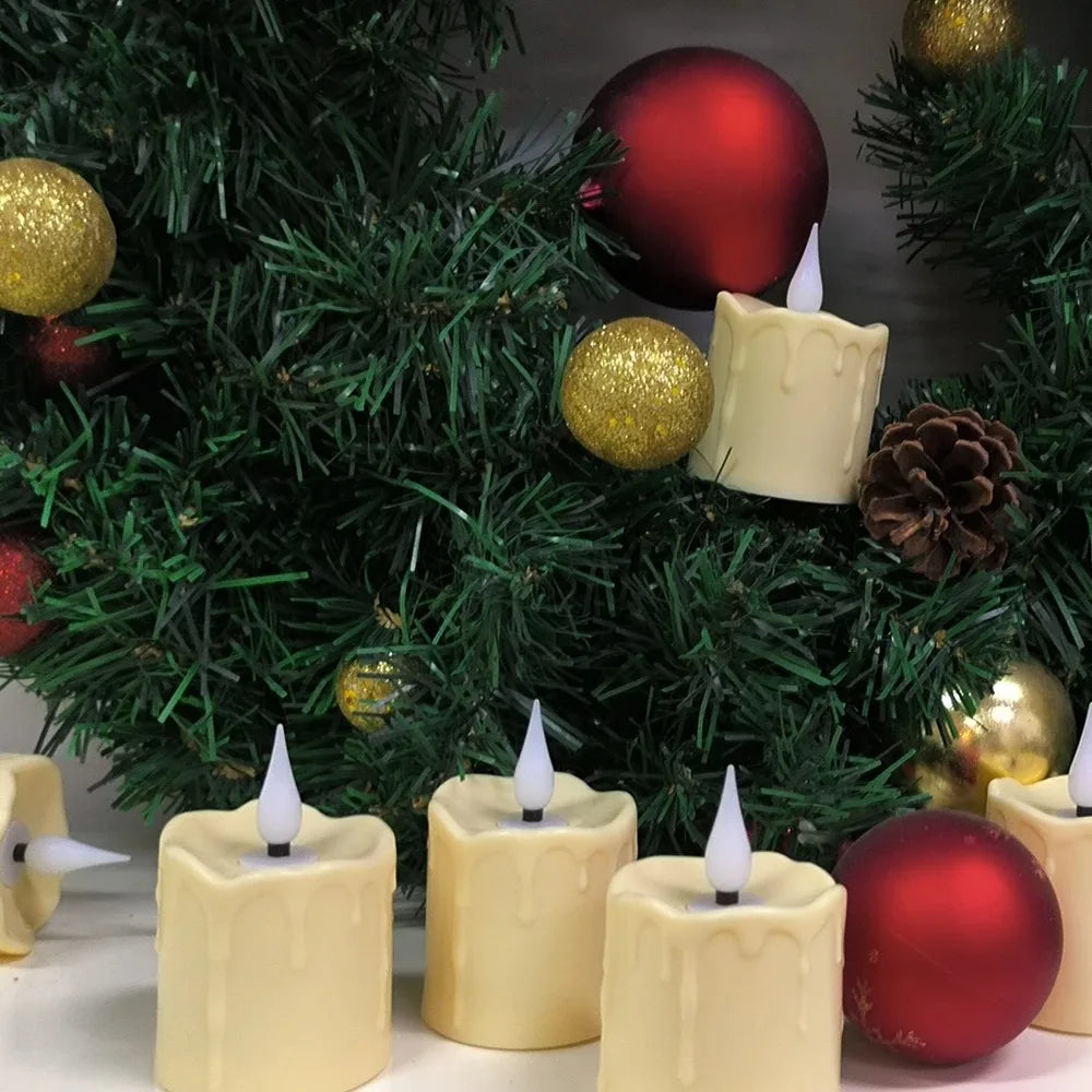 Rechargeable Waterproof LED Candles – Flameless Remote-Control Tea Lights for Home Decor