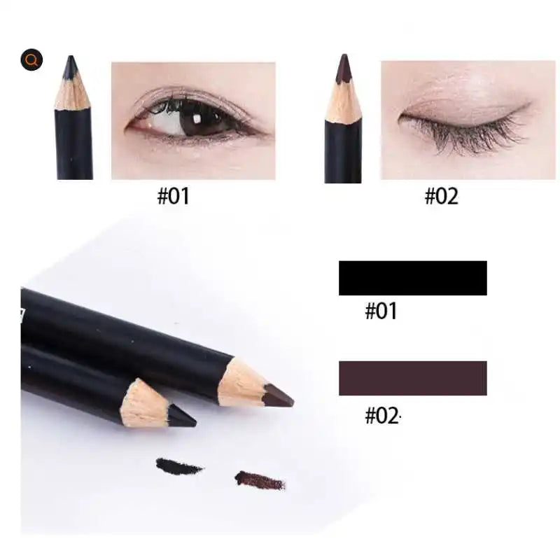 Crayon à sourcils Eyeliner noir et marron, maquillage professionnel à la mode, accessoires d'outils de beauté durables et imperméables