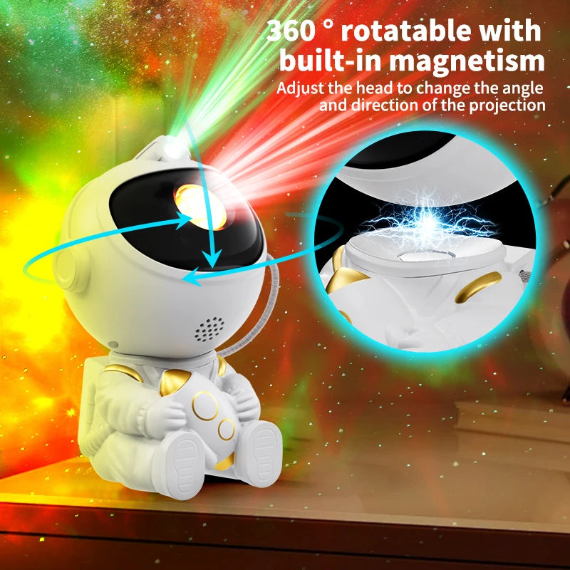 Astronaut Galaxy Projector – LED Starry Sky Night Light for Bedroom & Room Decor