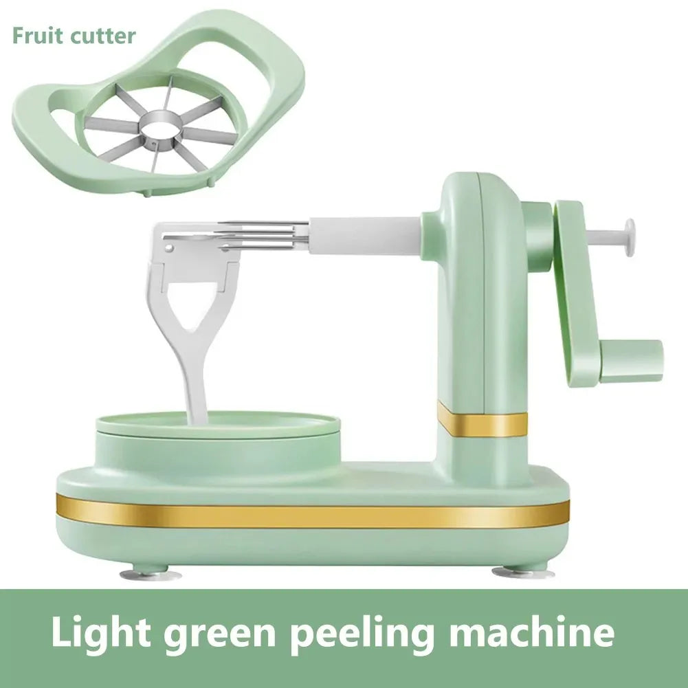 Manual Hand Crank Apple Peeler, Slicer & Corer – Fruit Peeling Machine with Divider and Replacement Blades