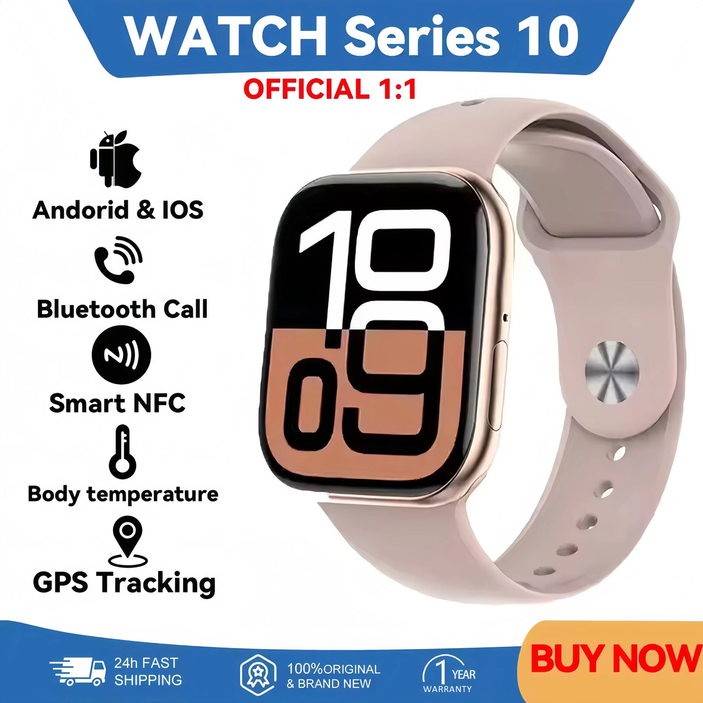 2025 nouvelle série Watch10 GPS piste montre intelligente hommes femme HD Bluetooth appel étanche sport SmartWatch pour Apple Android IOS