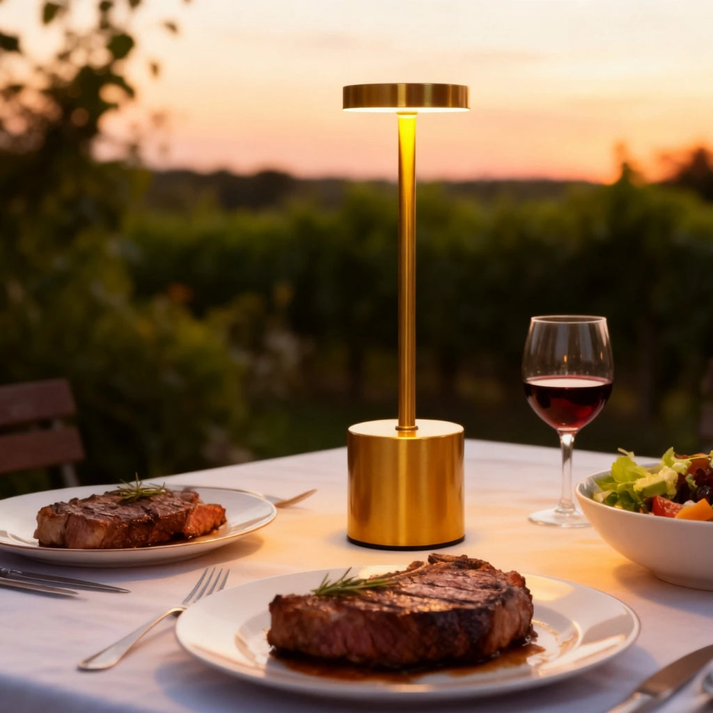 LED Ambient Table Lamp – USB Rechargeable Touch-Control Dimmable Night Light