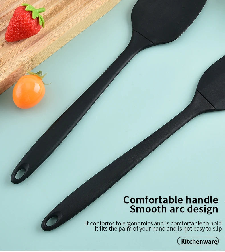 6-Piece Silicone Kitchen Utensil Set – Cream Scraper, Spatulas & Oil Brush Baking Tools Set