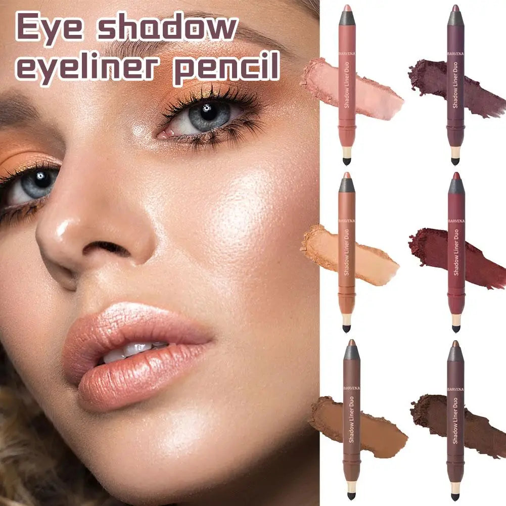 Crayon 2 en 1 nacré – fard à paupières et eyeliner, paillettes métalliques, longue tenue, waterproof, facile à appliquer, maquillage des yeux