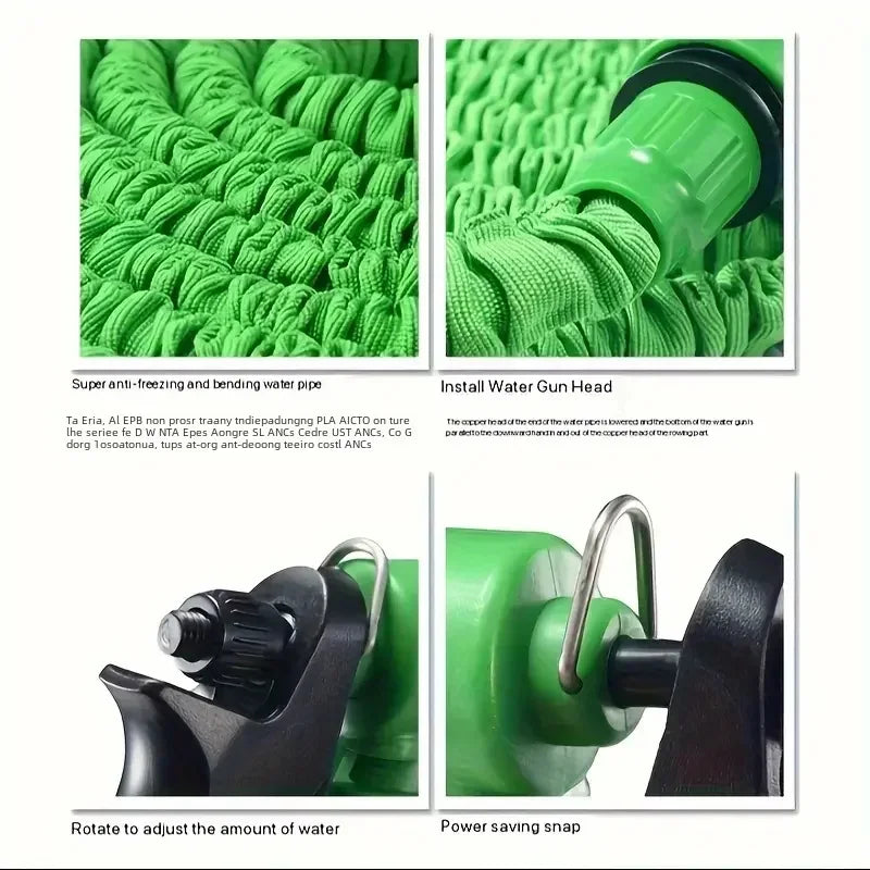 Expandable Magic Garden Hose – Flexible Water Hose with 7-Function Spray Gun