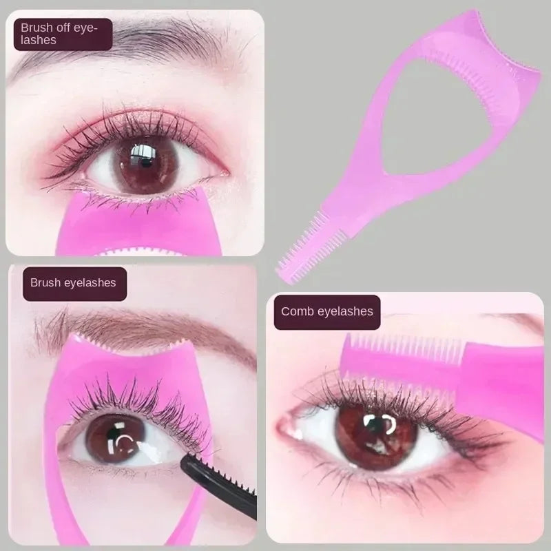 Outil cils 3 en 1 4/2/1 pièces bouclier mascara recourbe-cils applicateur peigne guide maquillage