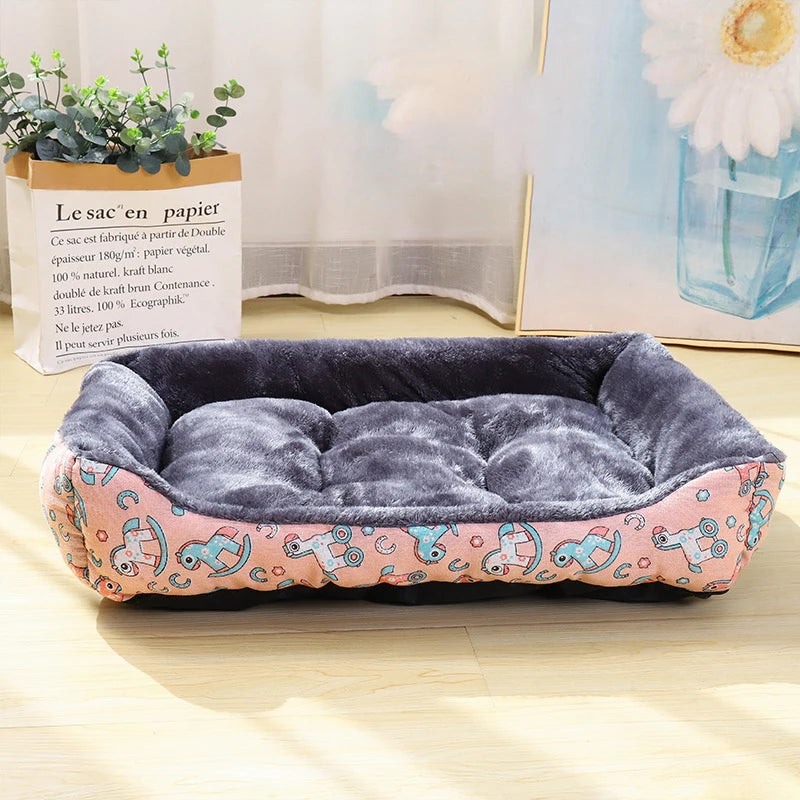 Plush Pet Sofa Bed – Warm Cushion Mat for Dogs & Cats