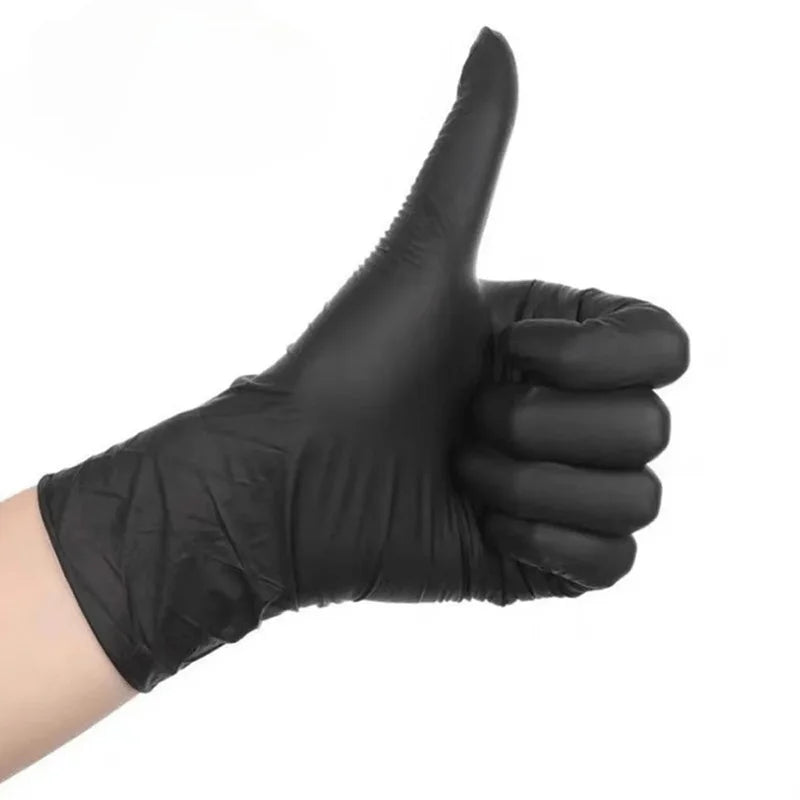 Disposable Black Nitrile Gloves – Latex-Free Powder-Free Cleaning Gloves