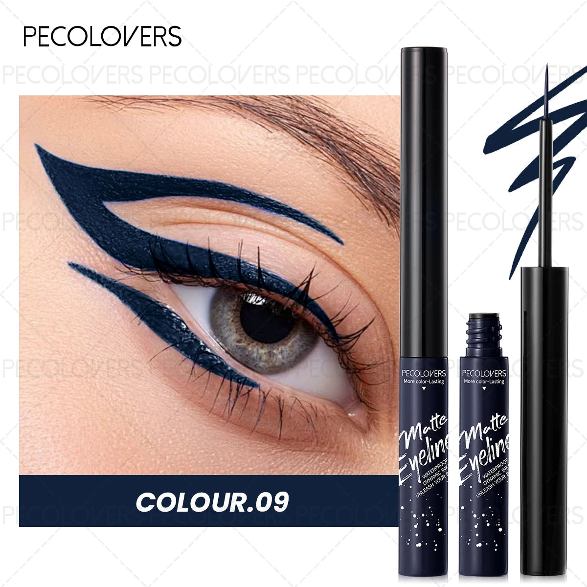 1 crayon eyeliner liquide mat waterproof longue tenue, sans bavure, idéal pour les cadeaux