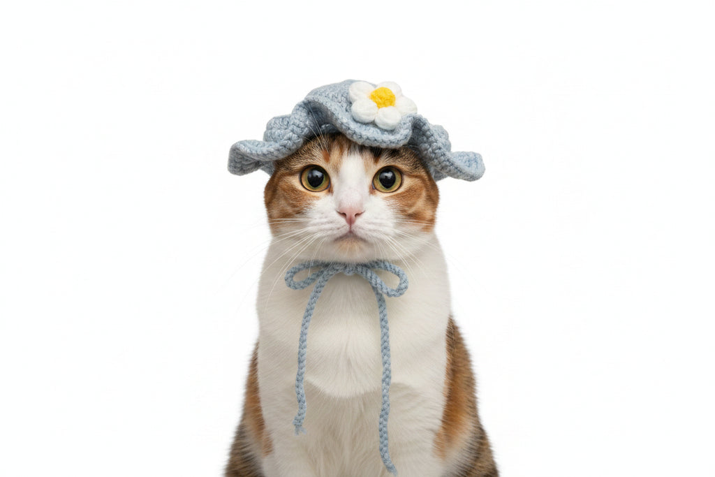 Cute Pet Beanie for Cats & Small Dogs – Winter Hat for Photos & Parties