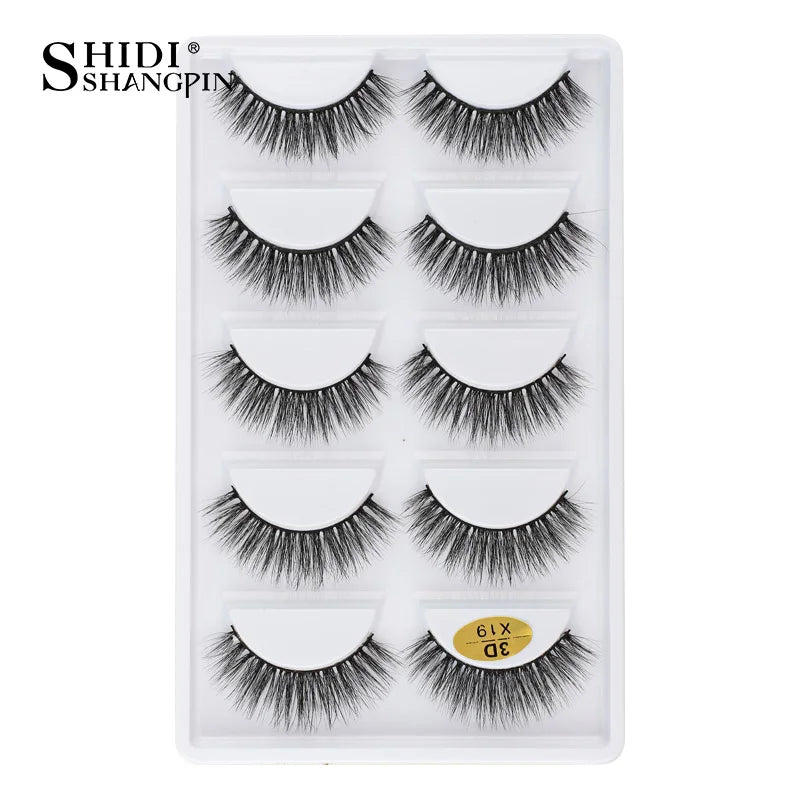 3 à 5 paires – Cils en vison 3D naturels, longs et doux, courts – Faux cils faits main, outil de maquillage pour extension de cils