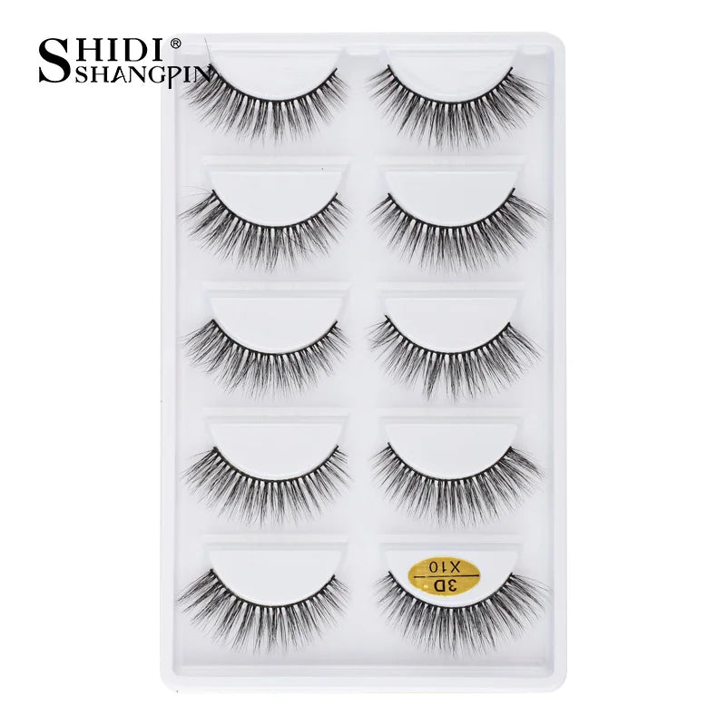 3 à 5 paires – Cils en vison 3D naturels, longs et doux, courts – Faux cils faits main, outil de maquillage pour extension de cils