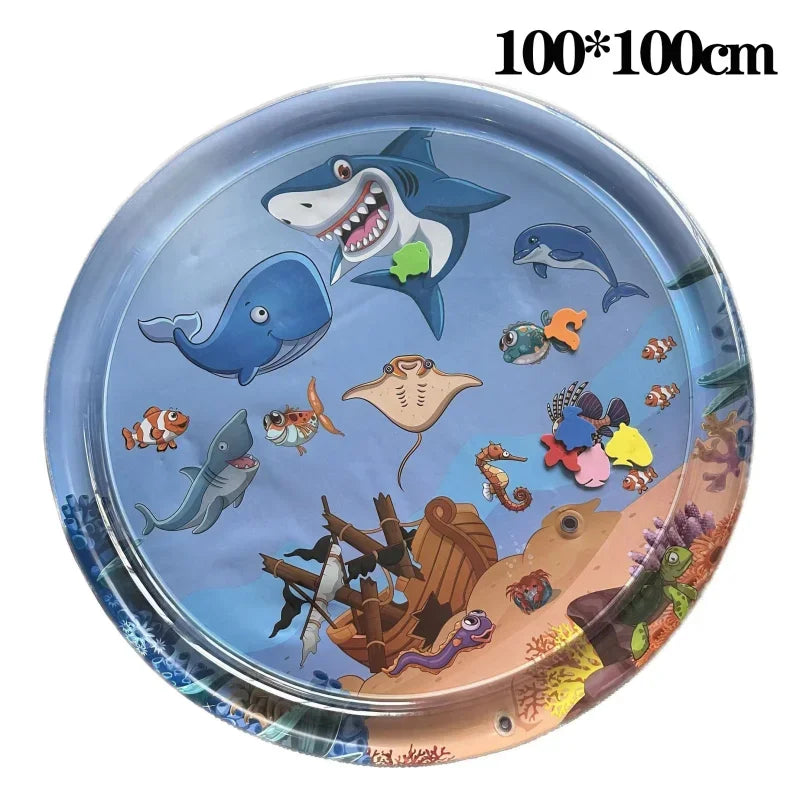 Inflatable Water Sensory Play Mat – Ocean-Themed Interactive Pet Toy