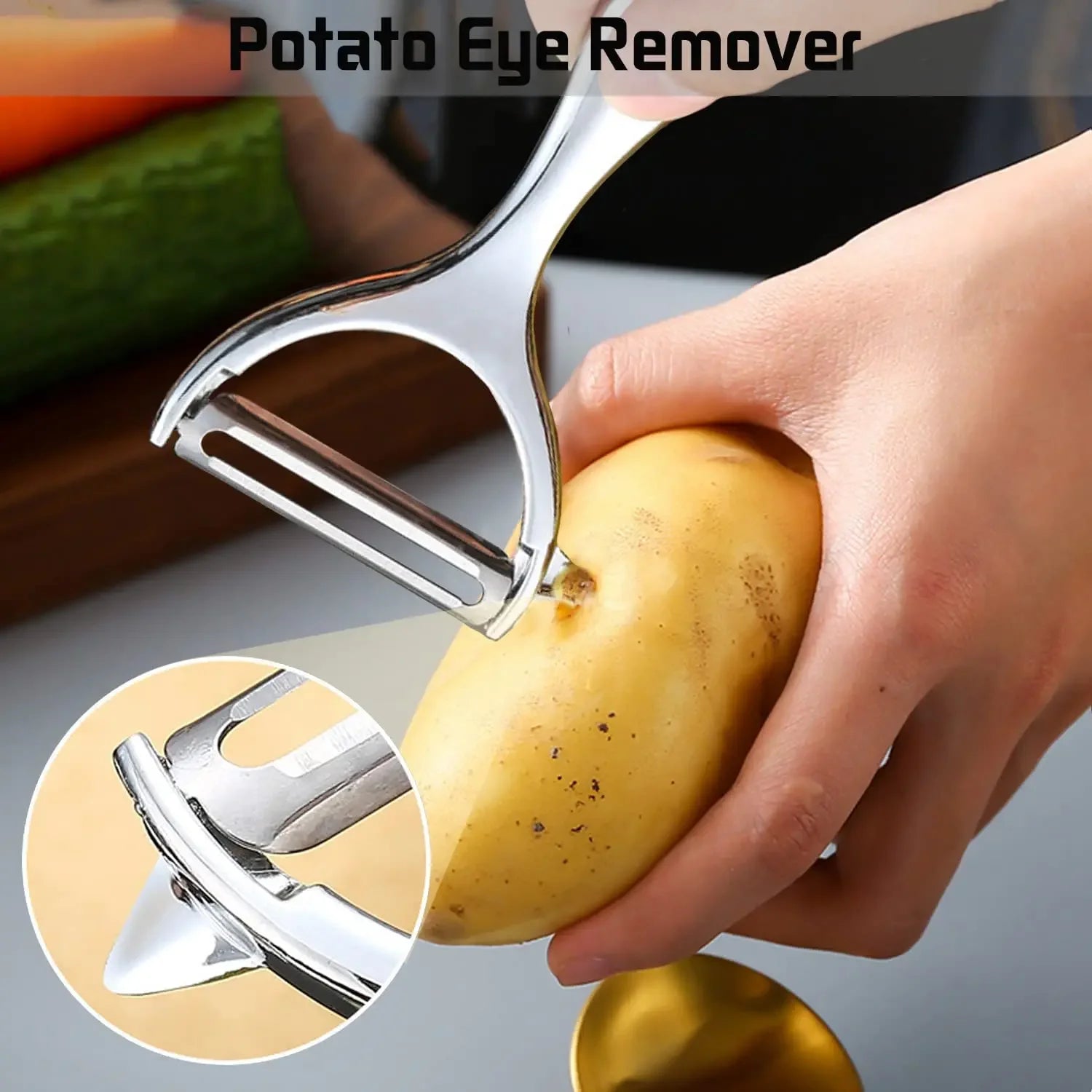 Multifunction Stainless Steel Vegetable Peeler – Potato, Carrot & Fruit Peeler with Grater Kitchen Tool