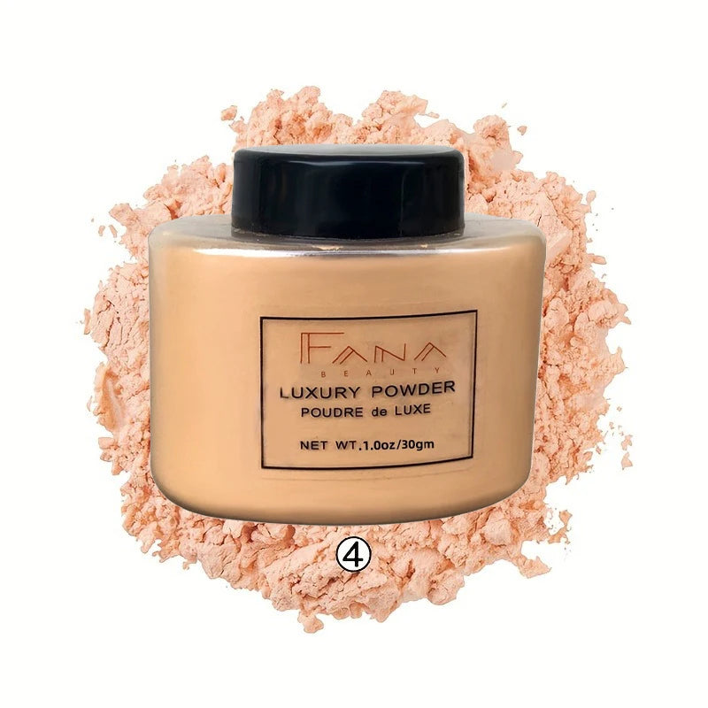 Poudre libre de luxe pour visage – 4 couleurs, effet mat, contrôle de l’huile, fond de teint, beauté et maquillage