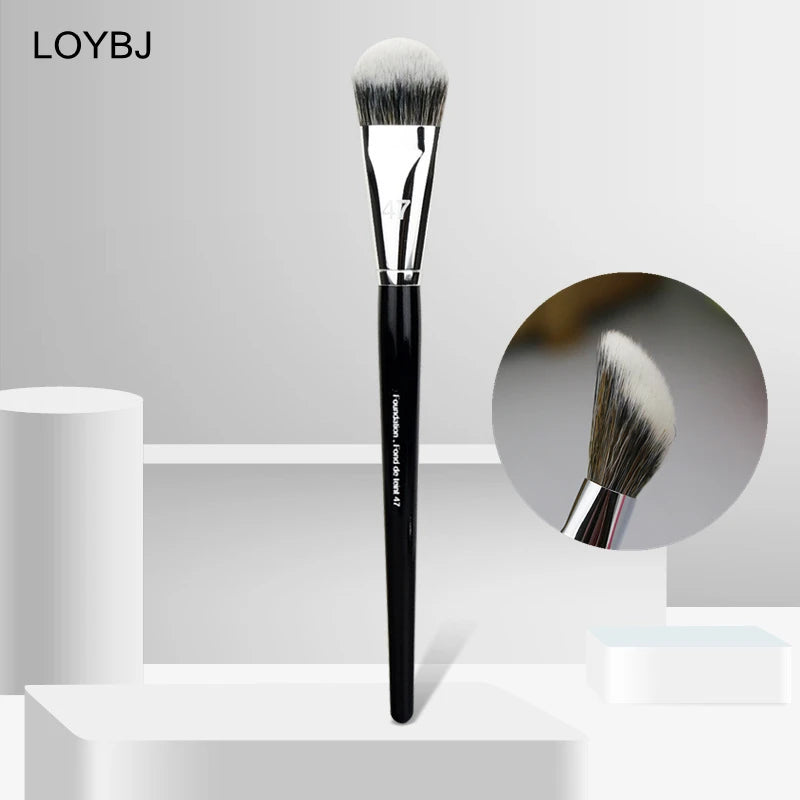 Pinceau de fond de teint professionnel  tête de balai fond de teint liquide ombre correcteur pinceaux femmes visage Base maquillage outils de beauté