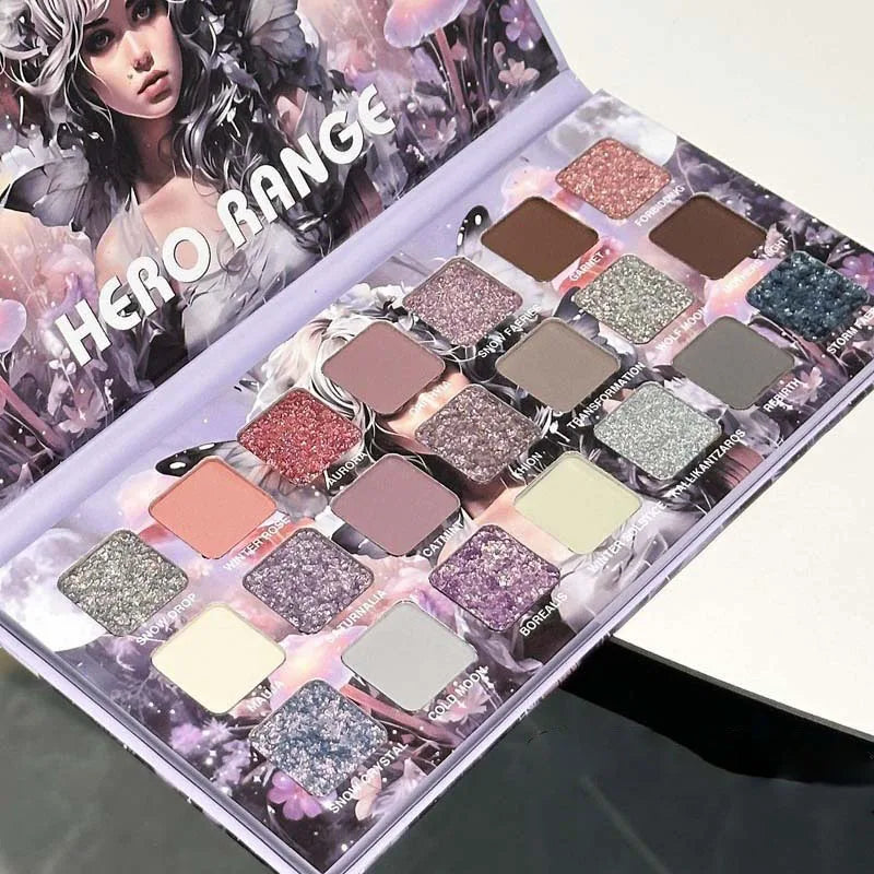 Palette de Fards à Paupières 21 Couleurs — Teintes Mattes, Scintillantes et Métalliques, Maquillage Professionnel, Paillettes, Tenue Longue Durée
