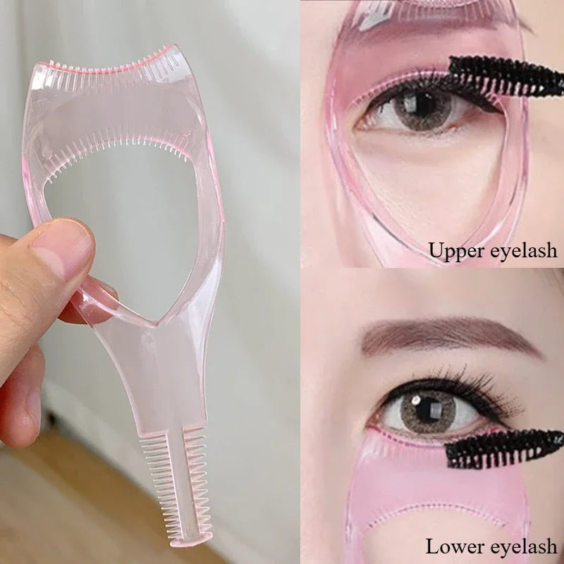 Outil cils 3 en 1 4/2/1 pièces bouclier mascara recourbe-cils applicateur peigne guide maquillage