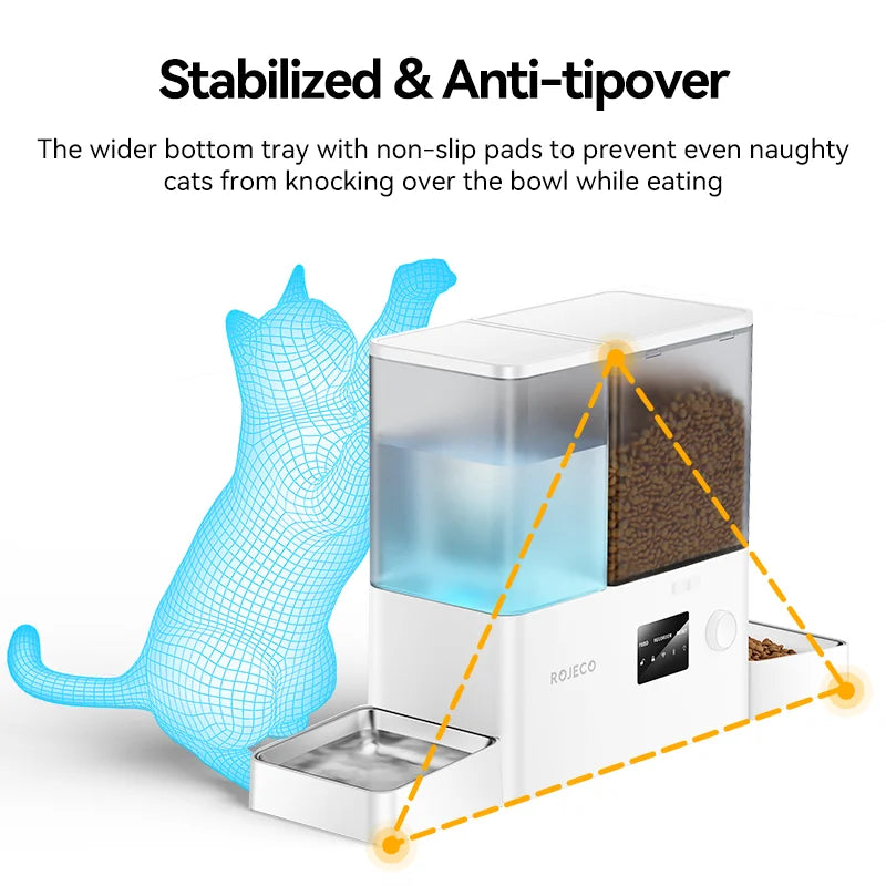 8.5L Smart Automatic Pet Feeder & Gravity Water Dispenser – Wi-Fi Food Station