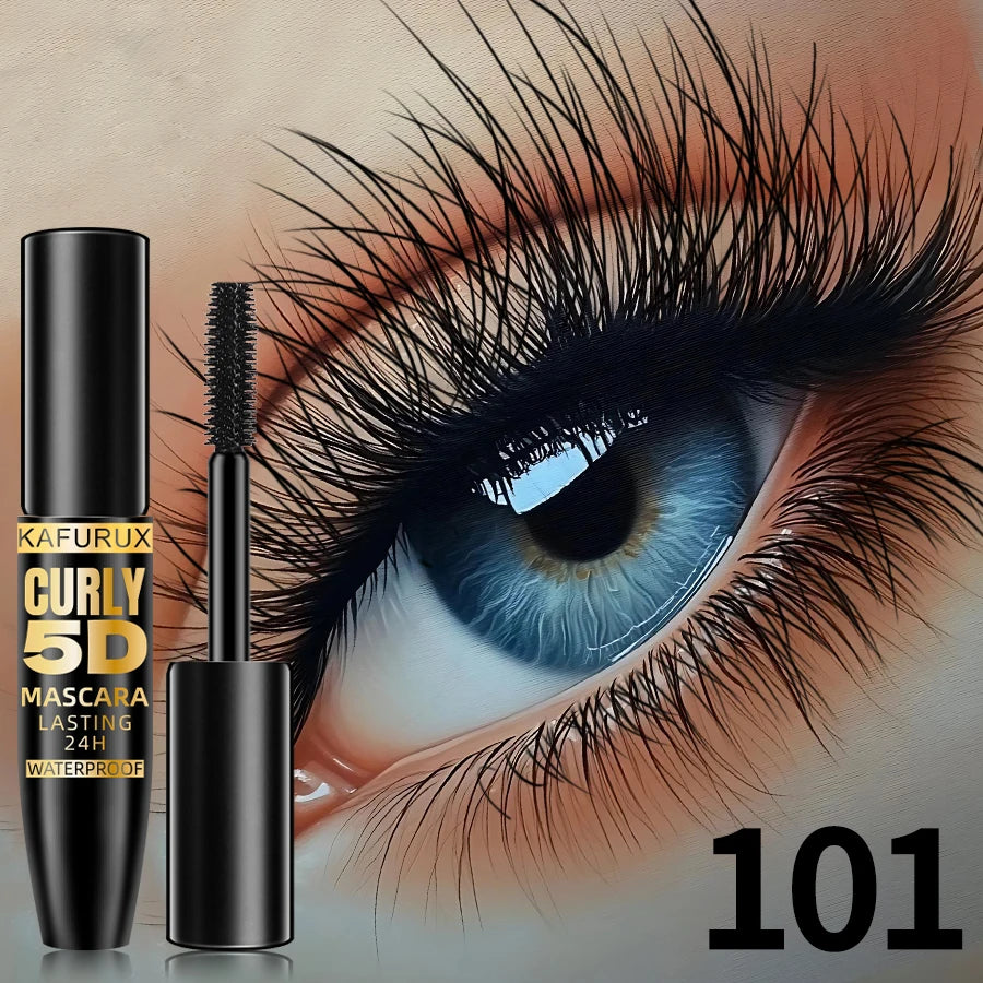 Mascara 5D fibres de soie 9 couleurs grands yeux waterproof allongeant anti-transpiration longue tenue violet, vert, noir maquillage coréen