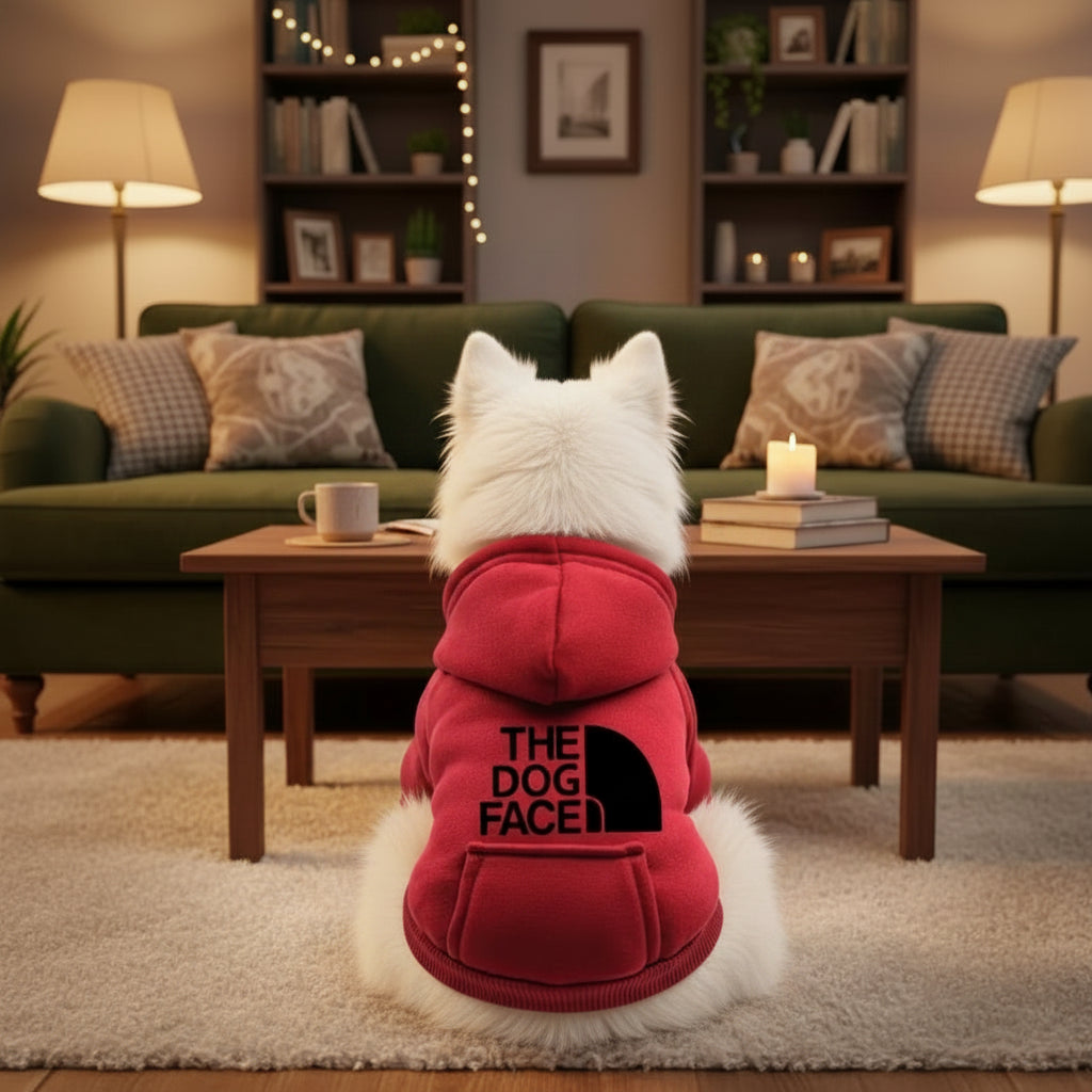 Pet Sweater with Denim Pocket – Warm Autumn & Winter Outfit for Dogs & Cats