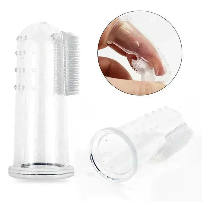 5PCS Pet Finger Toothbrush Set – Soft Dental Care Brush for Dogs & Cats