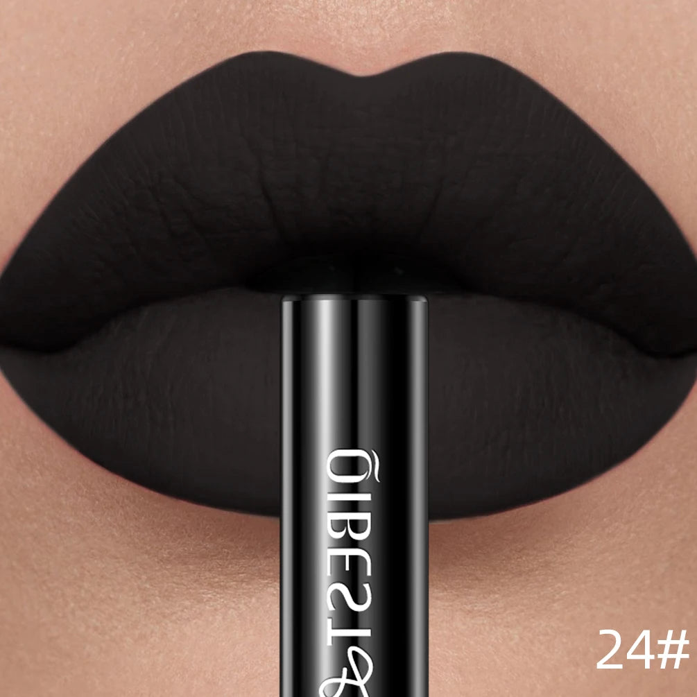 Rouge à lèvres liquide mat – Finition velours nude et rouge sexy | Waterproof et longue tenue | Non collant, teinte durable | 24 couleurs tendance pour maquillage lèvres