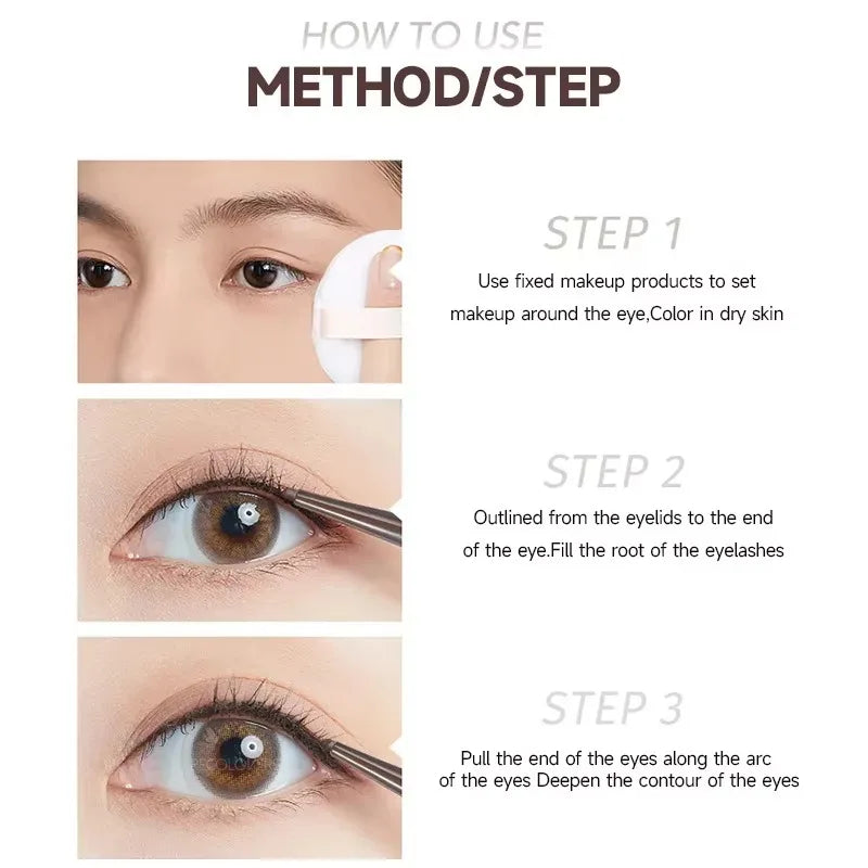 Stylo Eyeliner Marron Lisse – Ultra-Fin, Mat, Étanche, Stylo Silkworm Doux, Facile à Porter, Séchage Rapide, Maquillage des Yeux