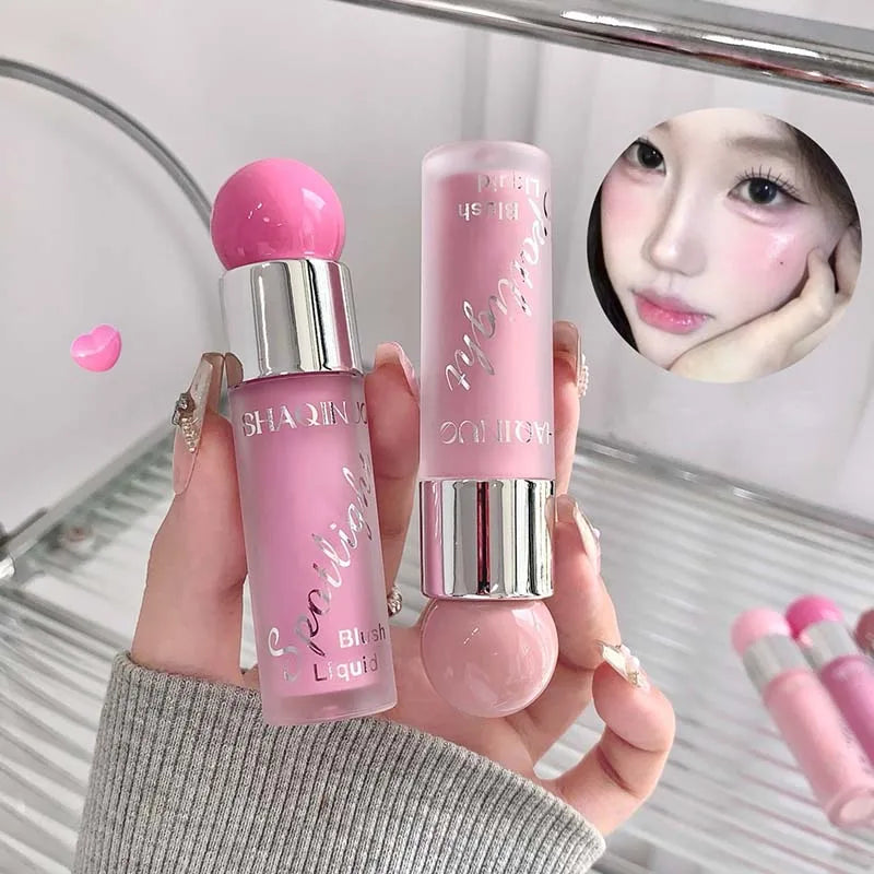 Blush Liquide — Texture Jelly Hydratante, Teintes Froides et Chaudes, Nude Rose, Rouge Liquide, Highlighter, Illumine le Visage, Maquillage Style Coréen