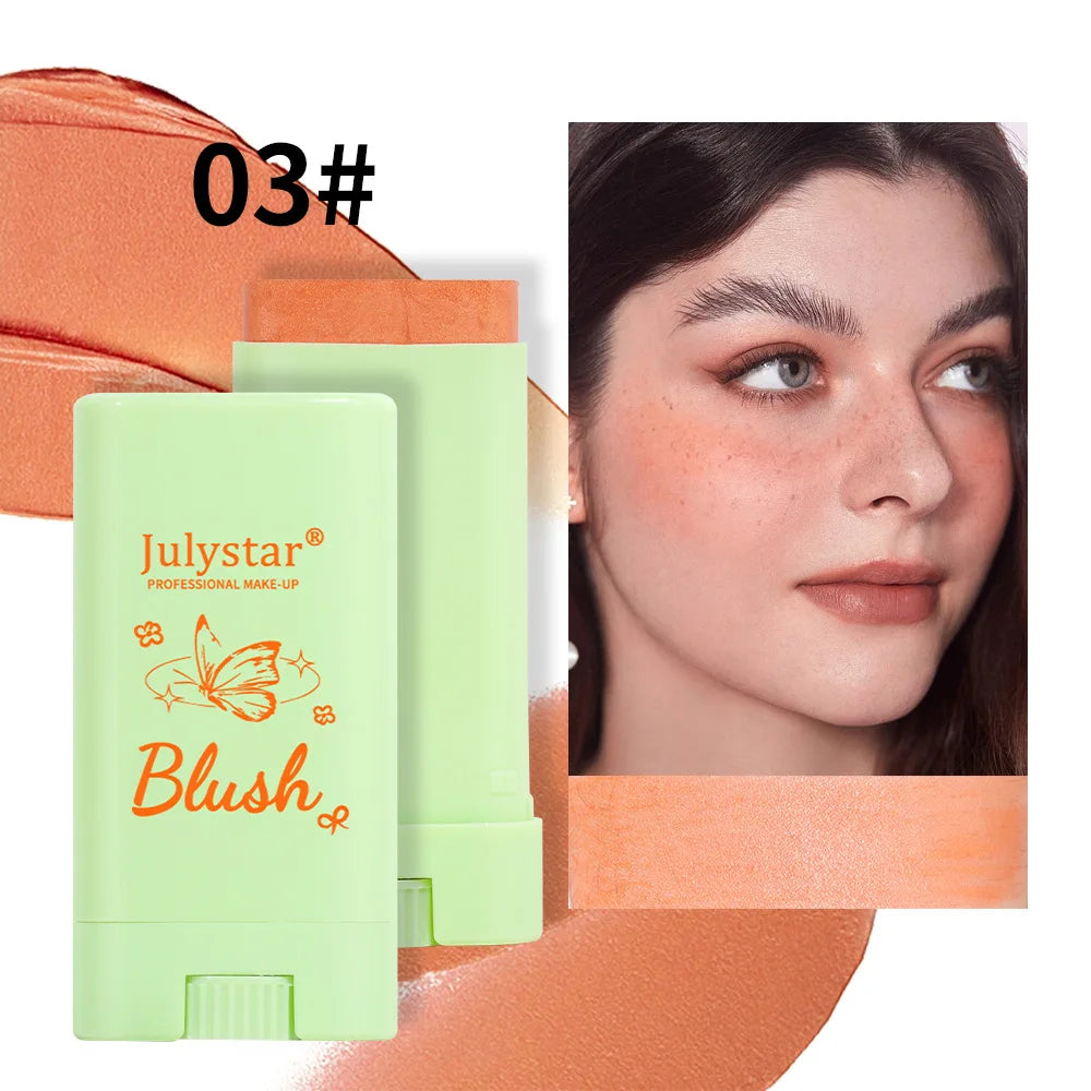 Blush stick crème mate naturel – 2 en 1 contour et highlighter, couleur modulable – Baume blush pour sculpter le visage, maquillage portable