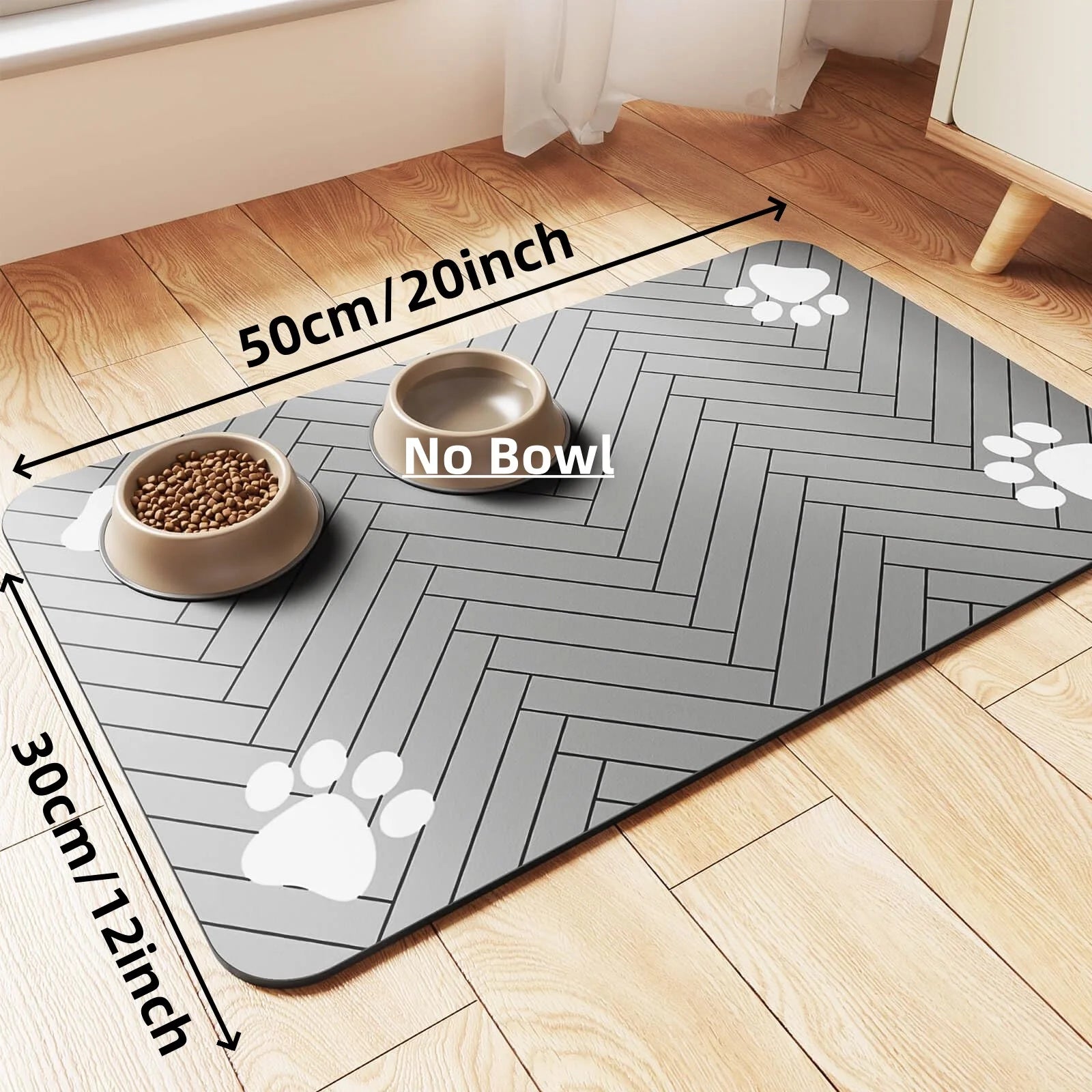 Absorbent Pet Feeding Mat – Waterproof Food & Water Bowl Placemat