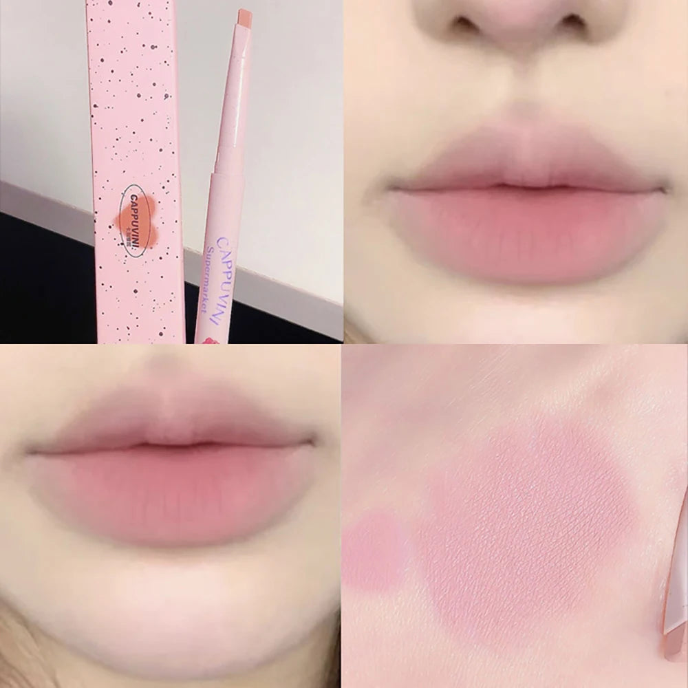 Crayon à Lèvres Mat – Contour des Lèvres, Waterproof, Longue Tenue, Crayon et Stylo Rouge à Lèvres