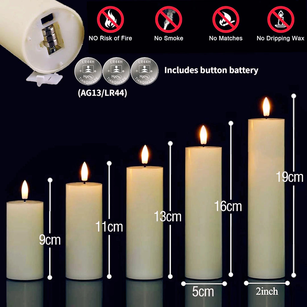 LED Flameless Flickering Candles Set (6–120 PCS) – Battery Operated Candles for Weddings & Events
