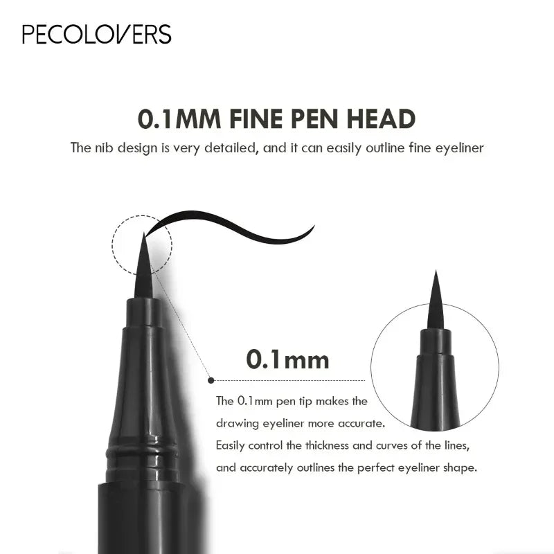 Set 3 pcs eyeliner liquide – formule résistante à la sueur, noir, séchage rapide, pour un maquillage des yeux parfait