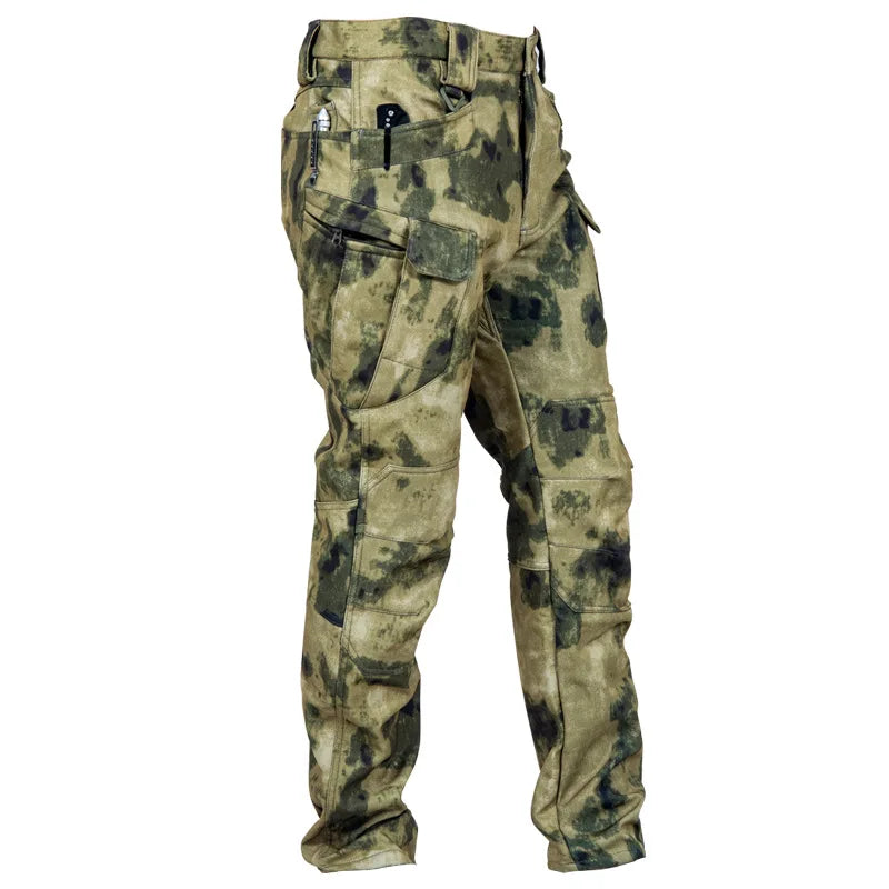 Pantalon d’Hiver Homme – Imperméable, Doublé Polaire, Snowboard et Ski, Softshell, Multi-Poches, Pantalon de Travail et Outdoor