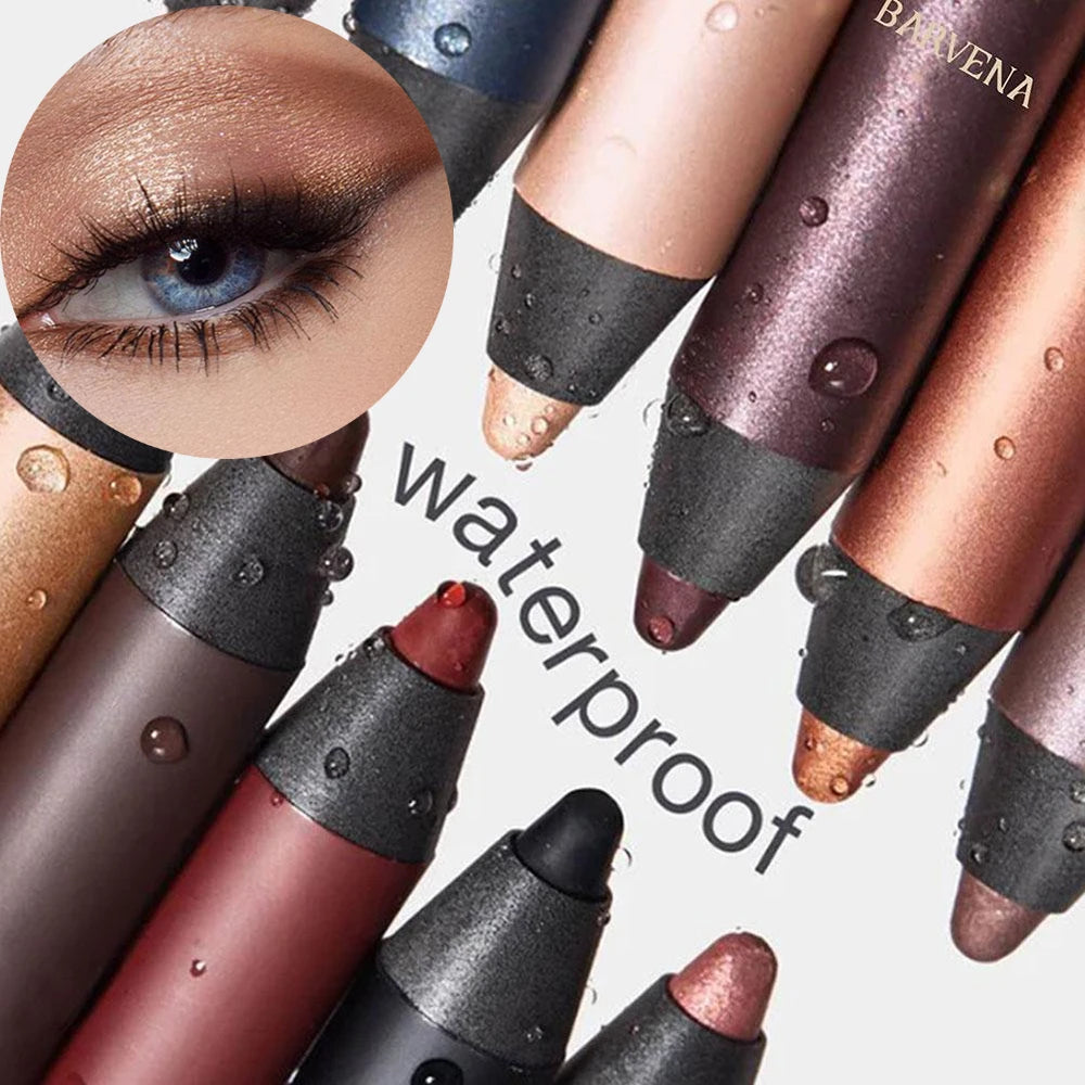 Crayon 2 en 1 nacré – fard à paupières et eyeliner, paillettes métalliques, longue tenue, waterproof, facile à appliquer, maquillage des yeux