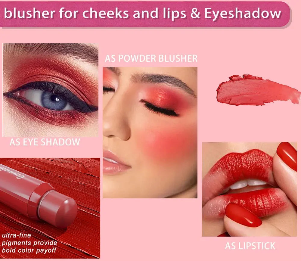 Blush 6 couleurs – Waterproof, longue tenue, couleur naturelle impeccable – Poudre blush à haute brillance, maquillage féminin sexy