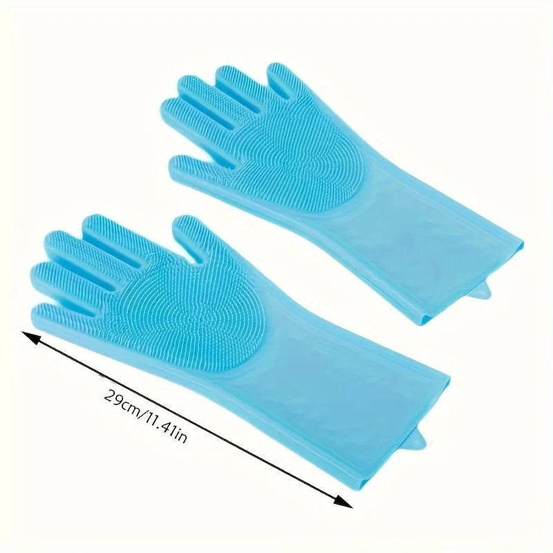 Silicone Pet Grooming Glove – Bathing, Deshedding & Massage Brush for Dogs & Cats