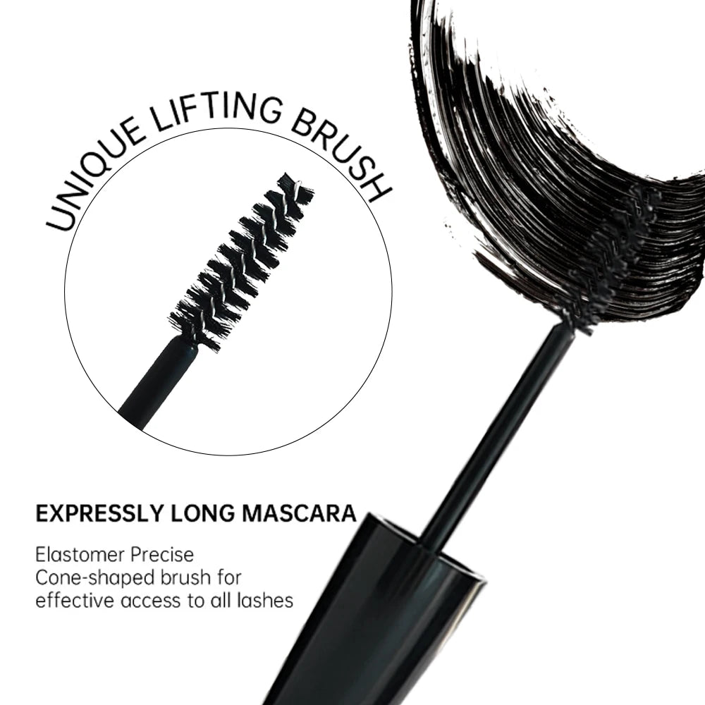 **« Mascara 4D noir – Longue tenue, volumisant et recourbant »**