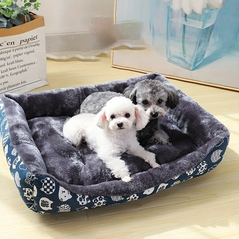 Plush Pet Sofa Bed – Warm Cushion Mat for Dogs & Cats