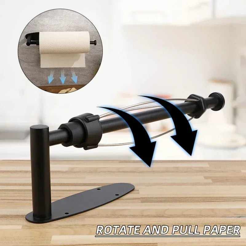 Stainless Steel Paper Towel Holder – Adhesive Wall Mount Kitchen & Bathroom Organizer