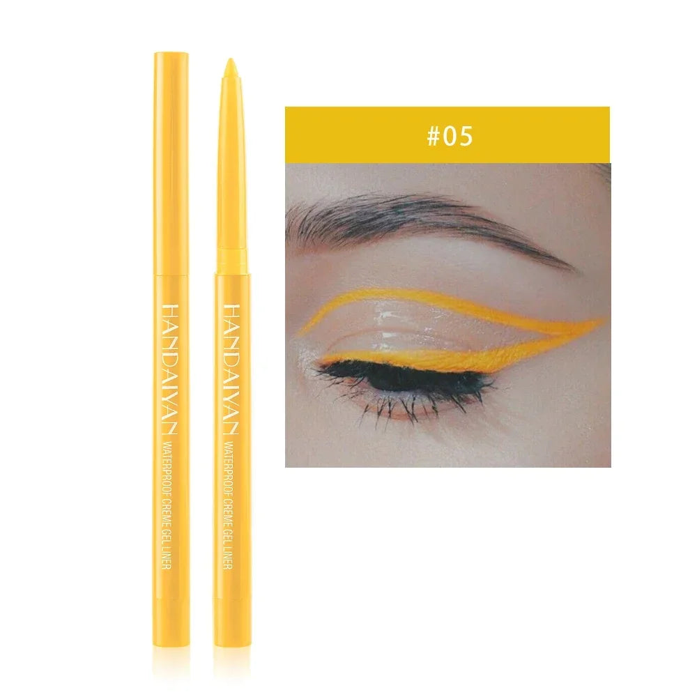 Crayons eye-liner crème 20 couleurs, mats, faciles à appliquer, maquillage yeux, blanc, jaune, bleu, violet