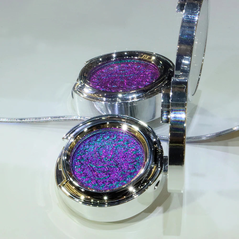 Ombres à paupières multichromes longue tenue à paillettes, un seul fard à paupières, maquillage pour les yeux pour femmes