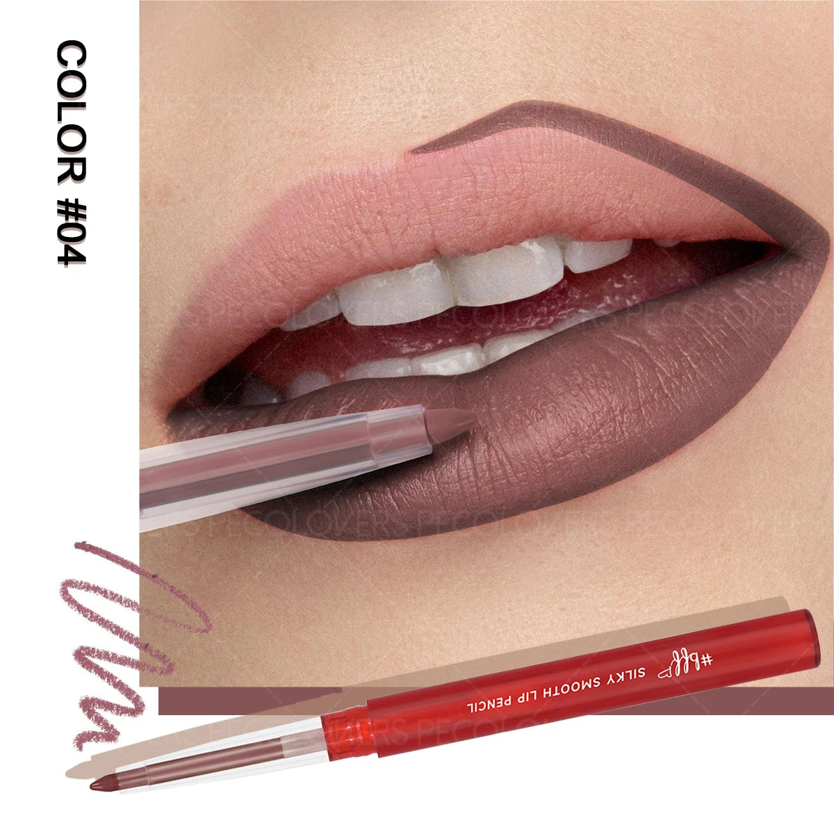 Crayon à Lèvres Mat Nude – Longue Tenue, Waterproof, Fini Brillant, Maquillage des Lèvres