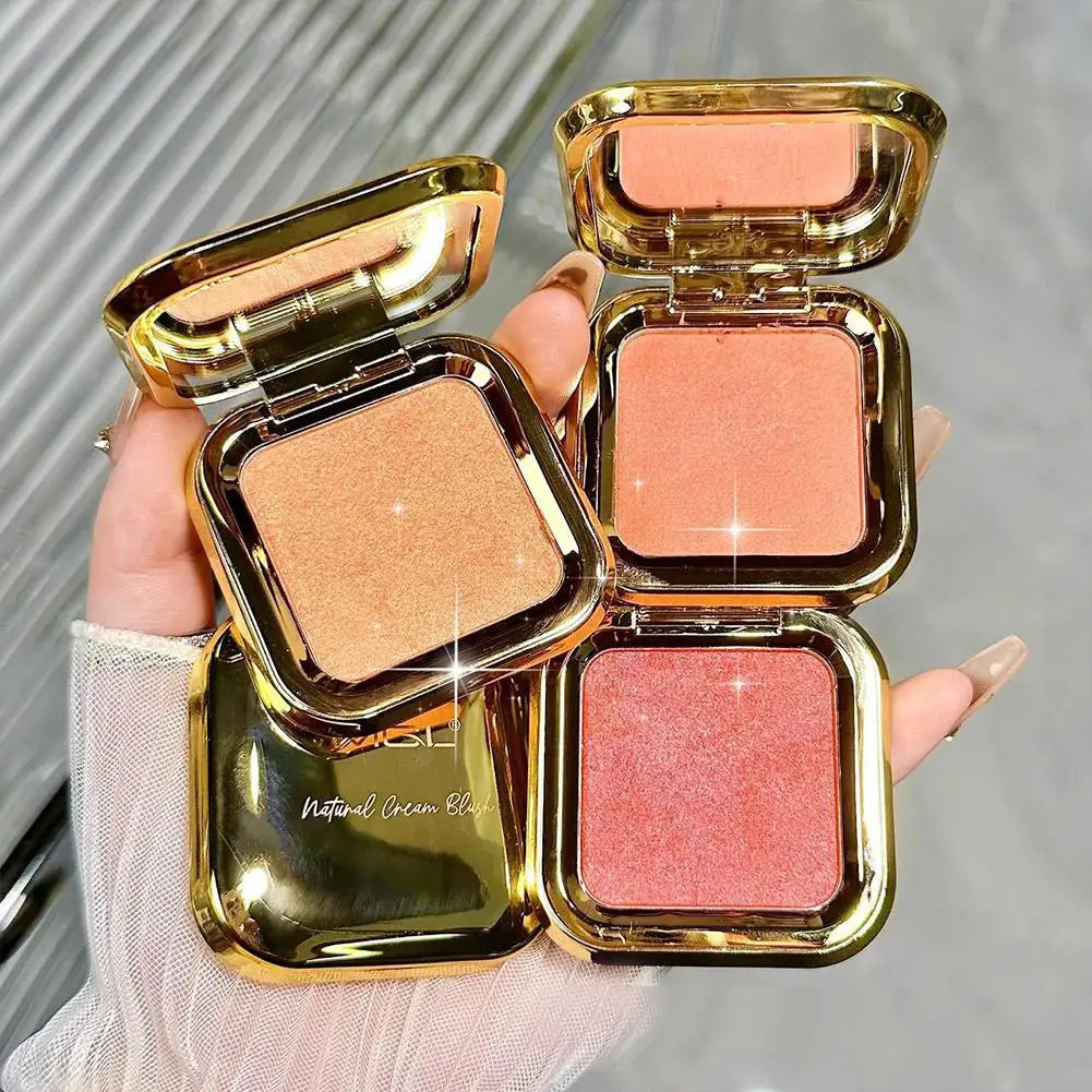 Blush Crème 3D Peach Kiss – Mat et Perlé, Teint Naturel et Longue Tenue